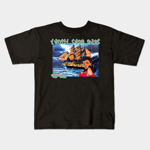 Knotty ends Surf ship 616 Kids T-Shirt by ericbear36